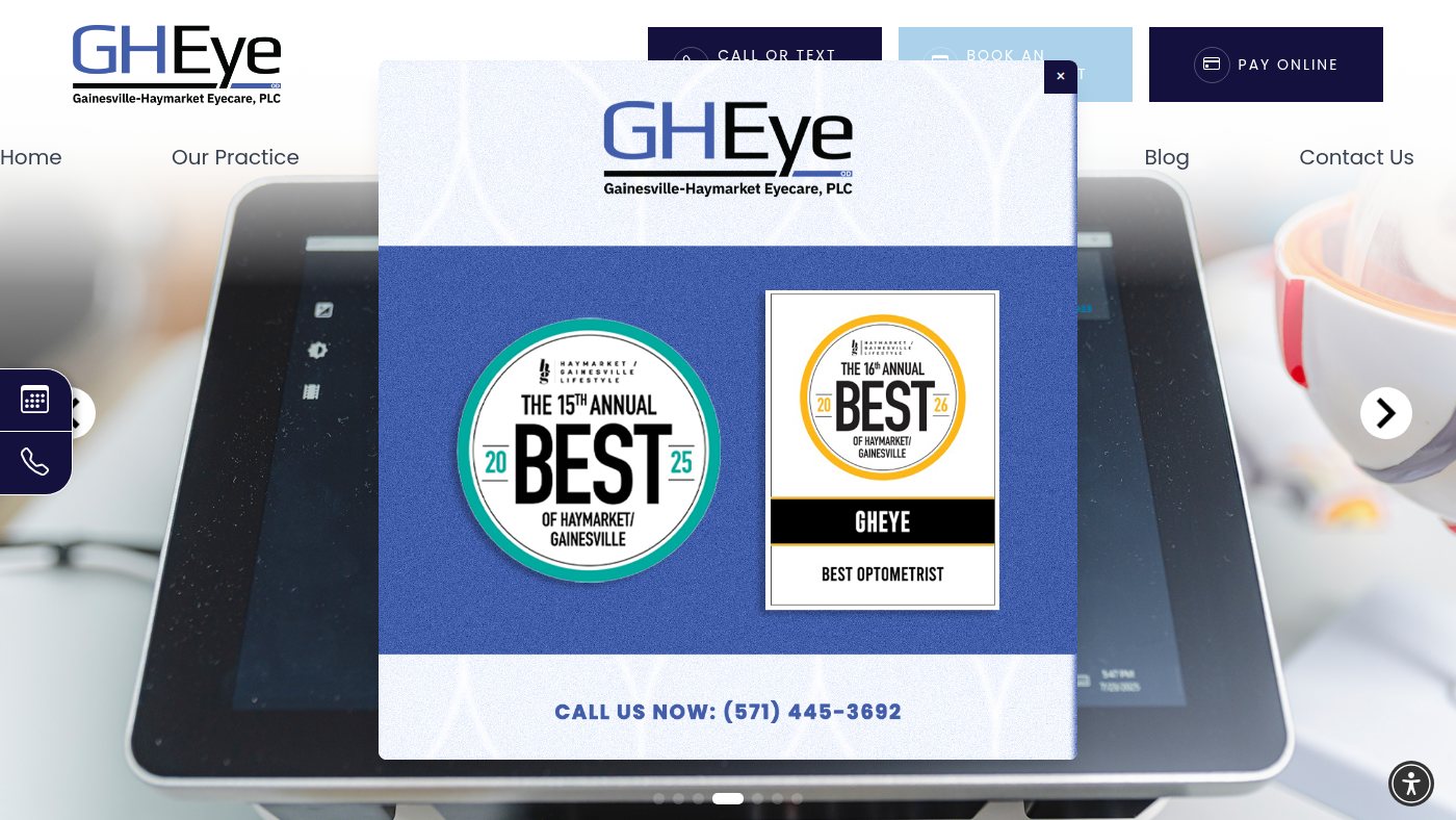 The home page of gheye.com
