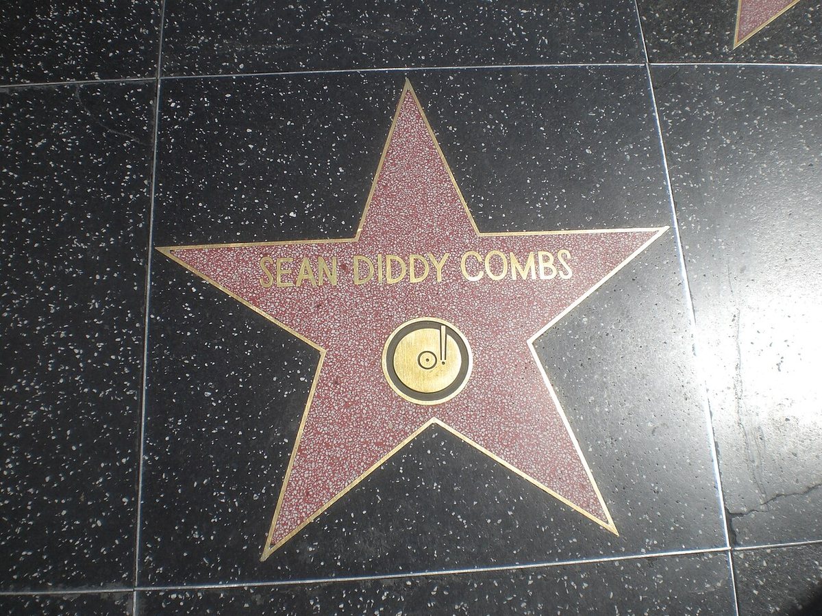 A estrela de Combs na Calçada da Fama de Hollywood