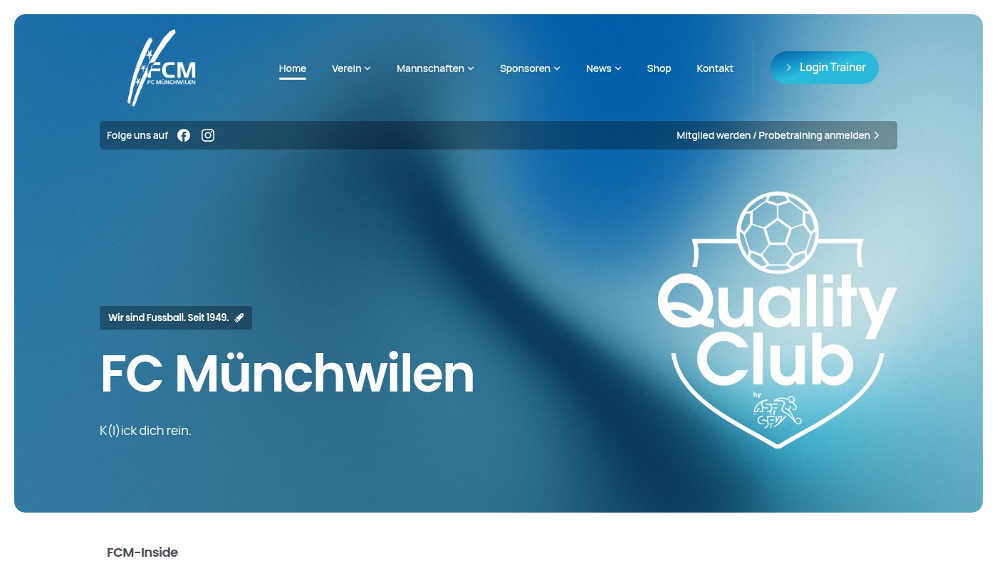 The home page of fcmuenchwilen.ch