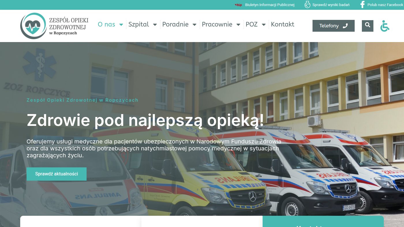 The home page of zozropczyce.pl