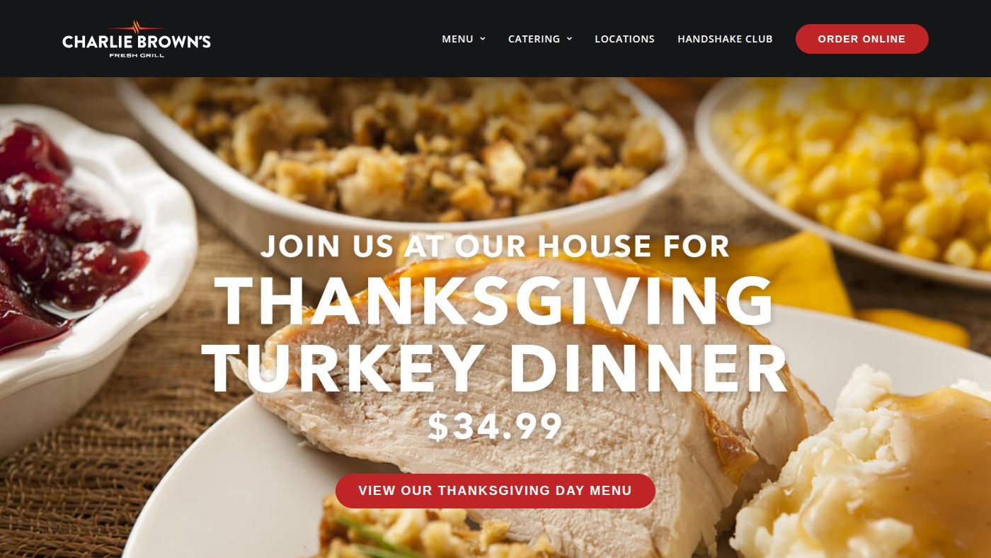 The home page of charliebrowns.com