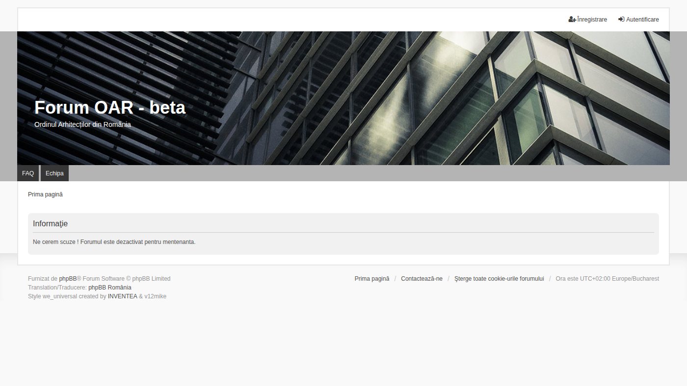 The home page of forum.oar.archi