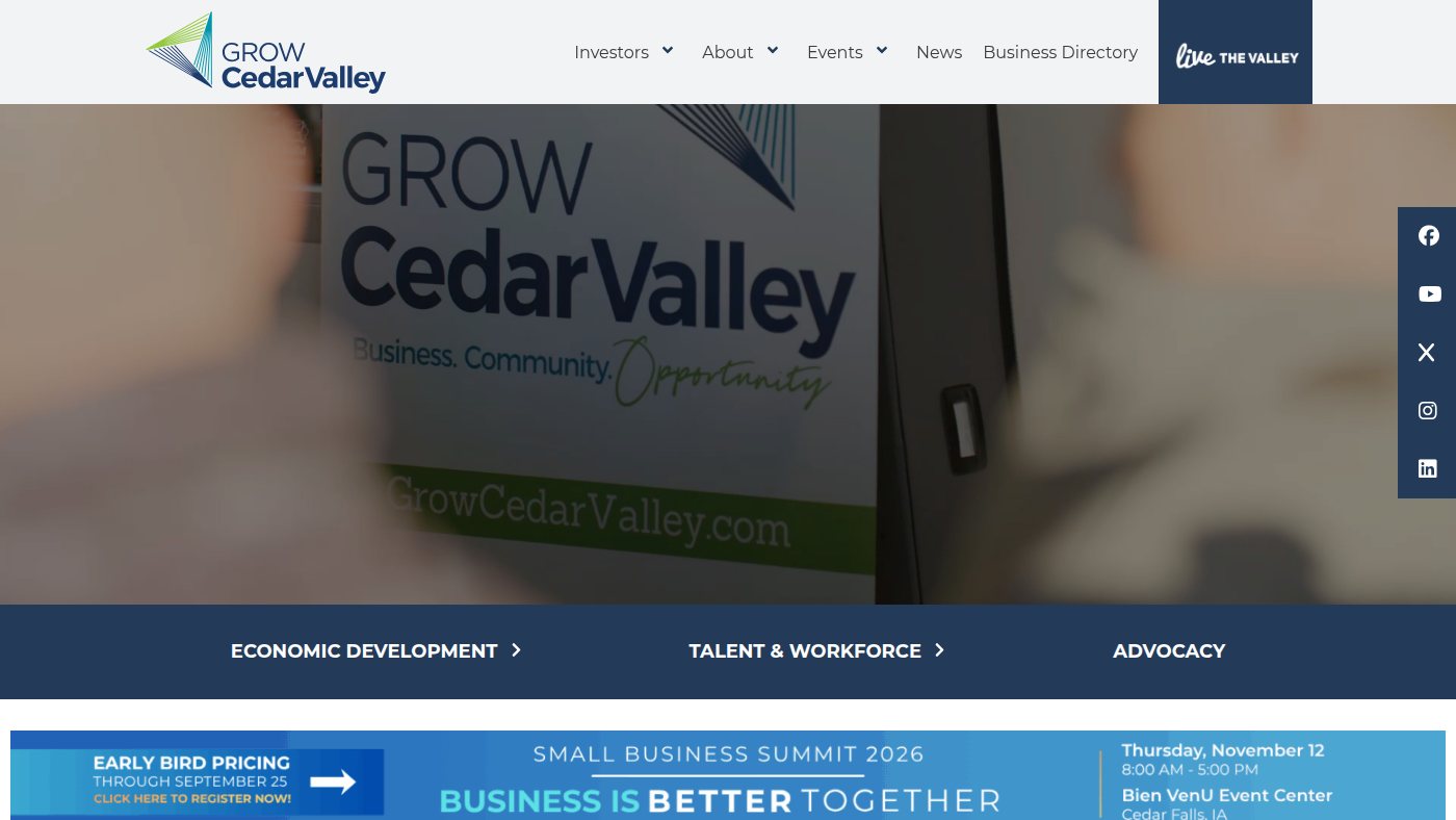 The home page of growcedarvalley.com