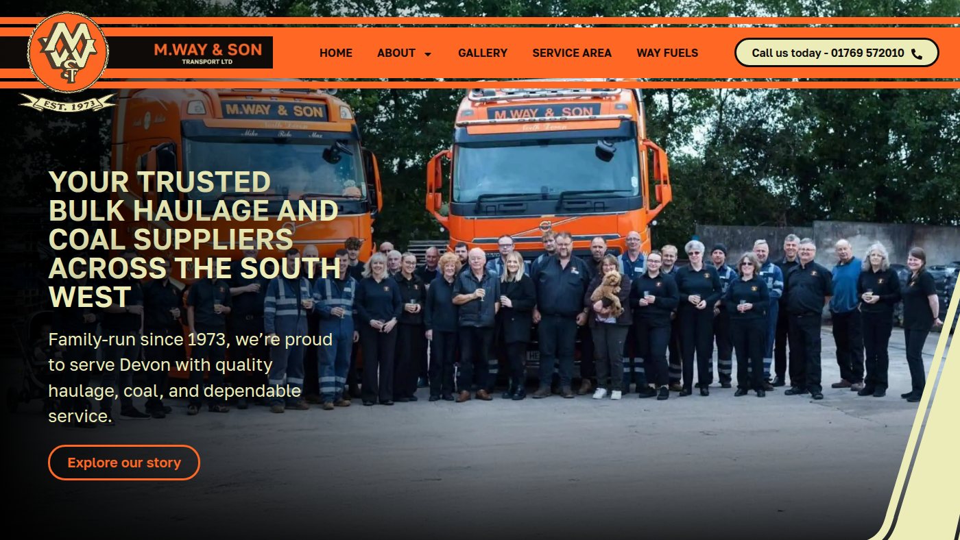 The home page of wayforbulk.com