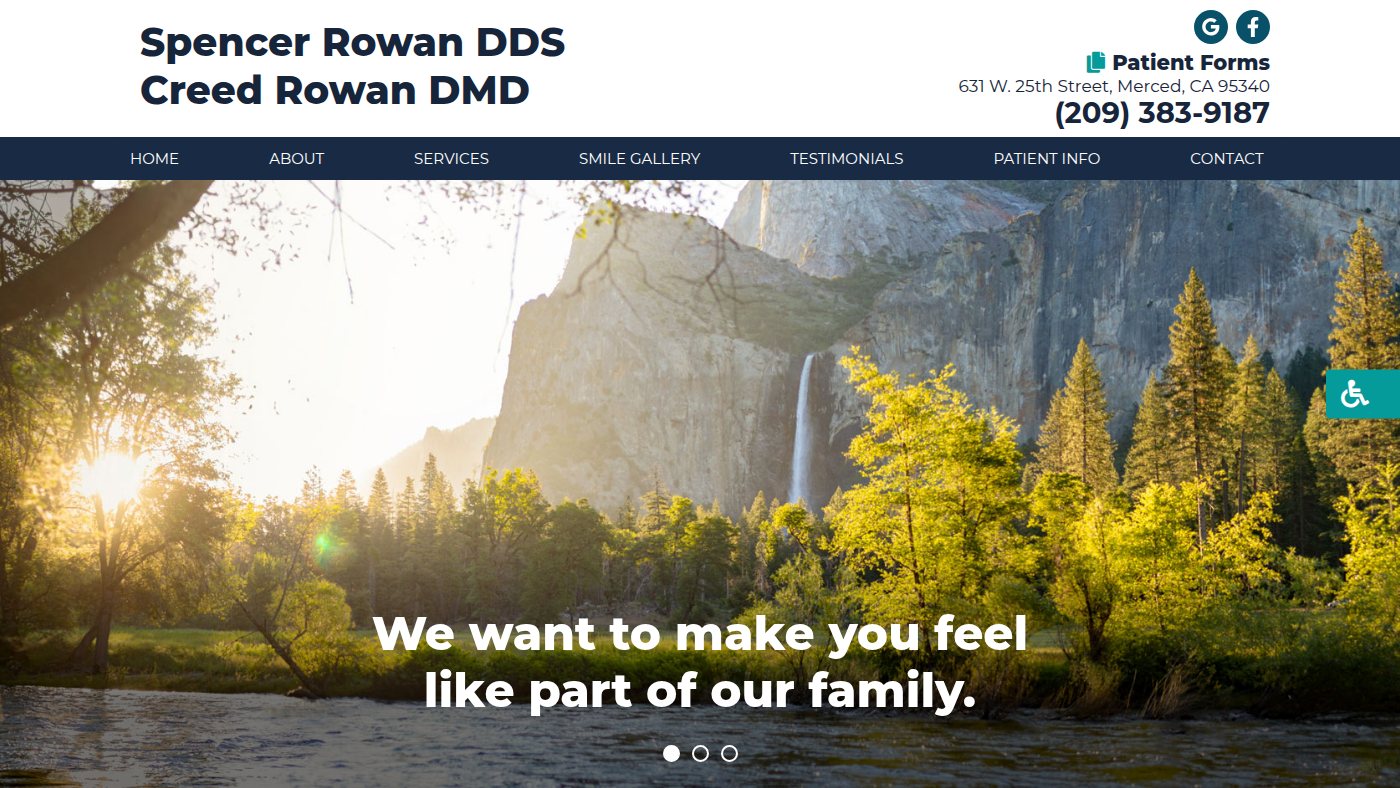 The home page of dentistmerced.com