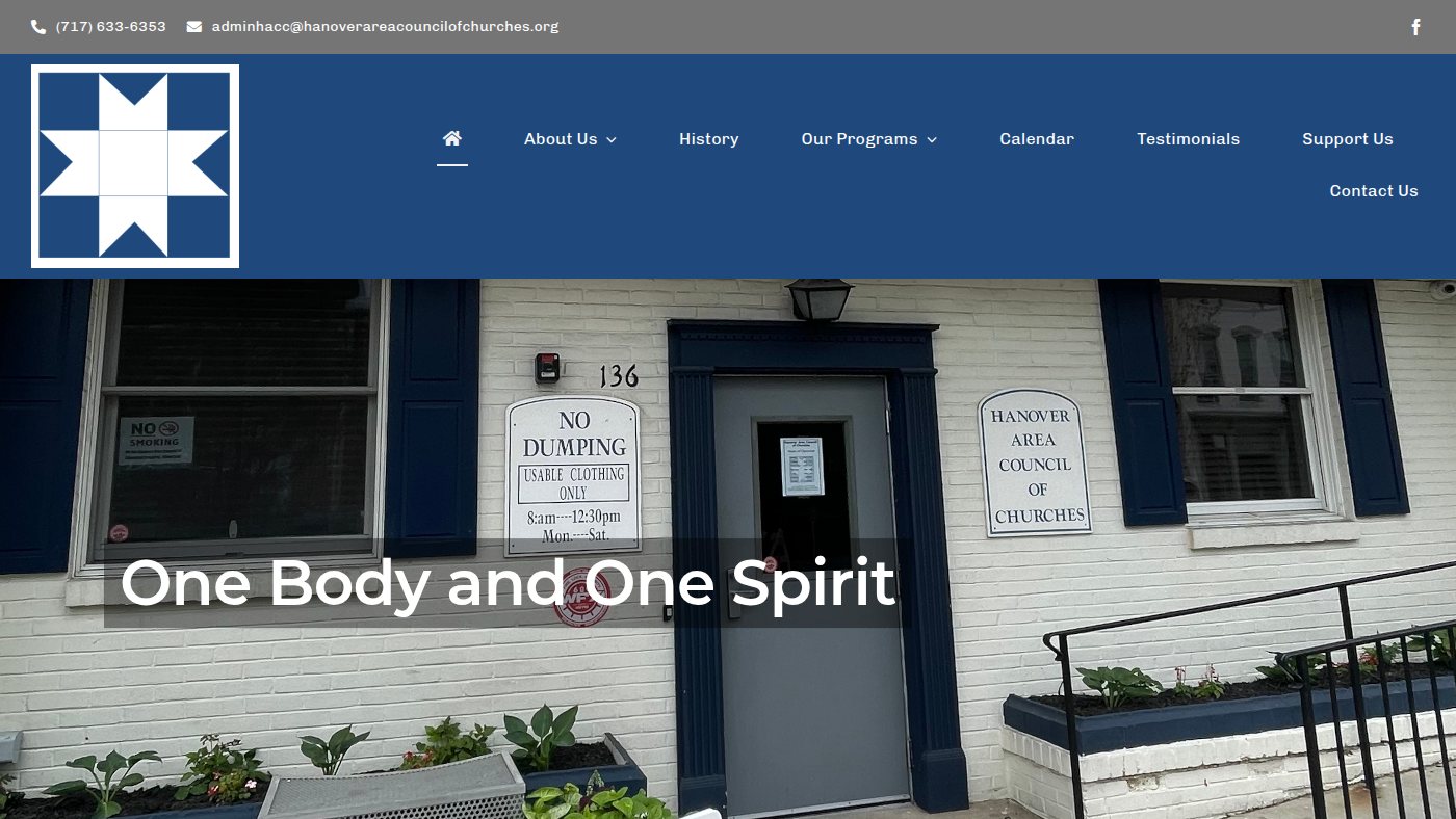 The home page of hanoverareacouncilofchurches.org