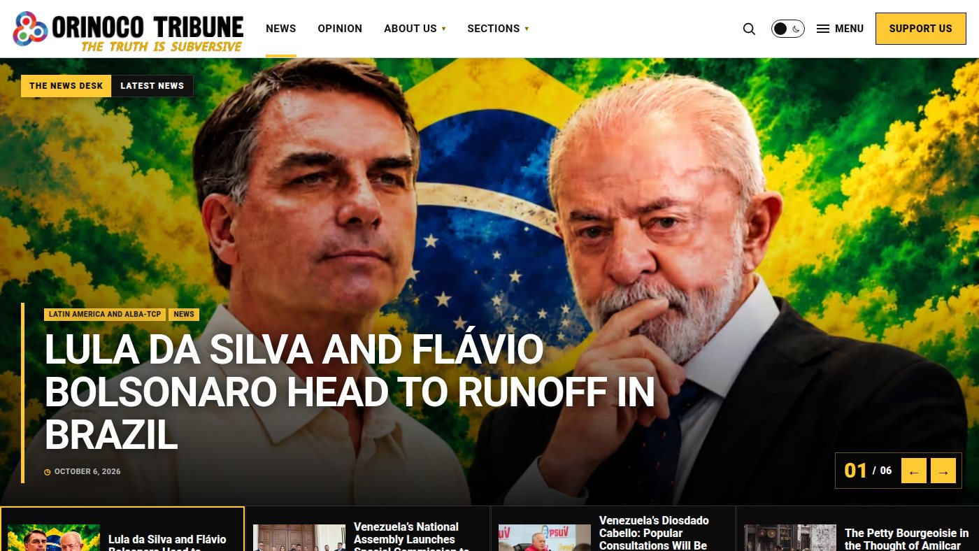 The home page of orinocotribune.com