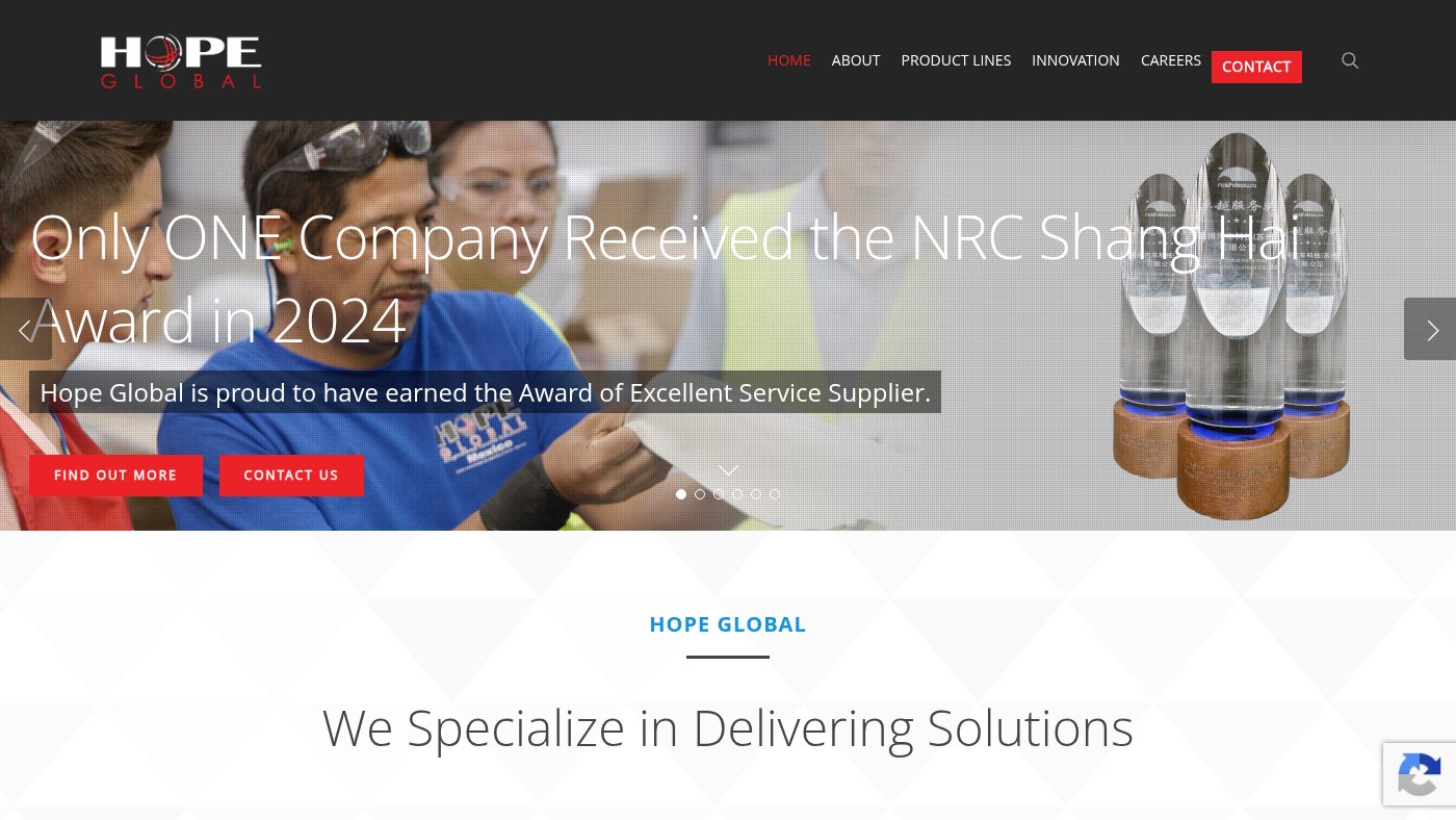 The home page of hopeglobal.com