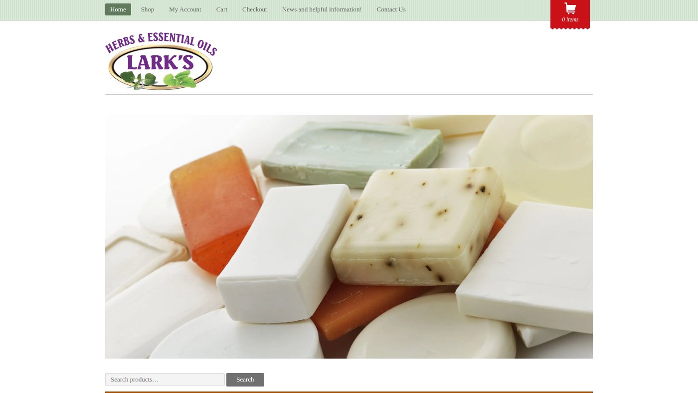 The home page of larksherbs.com