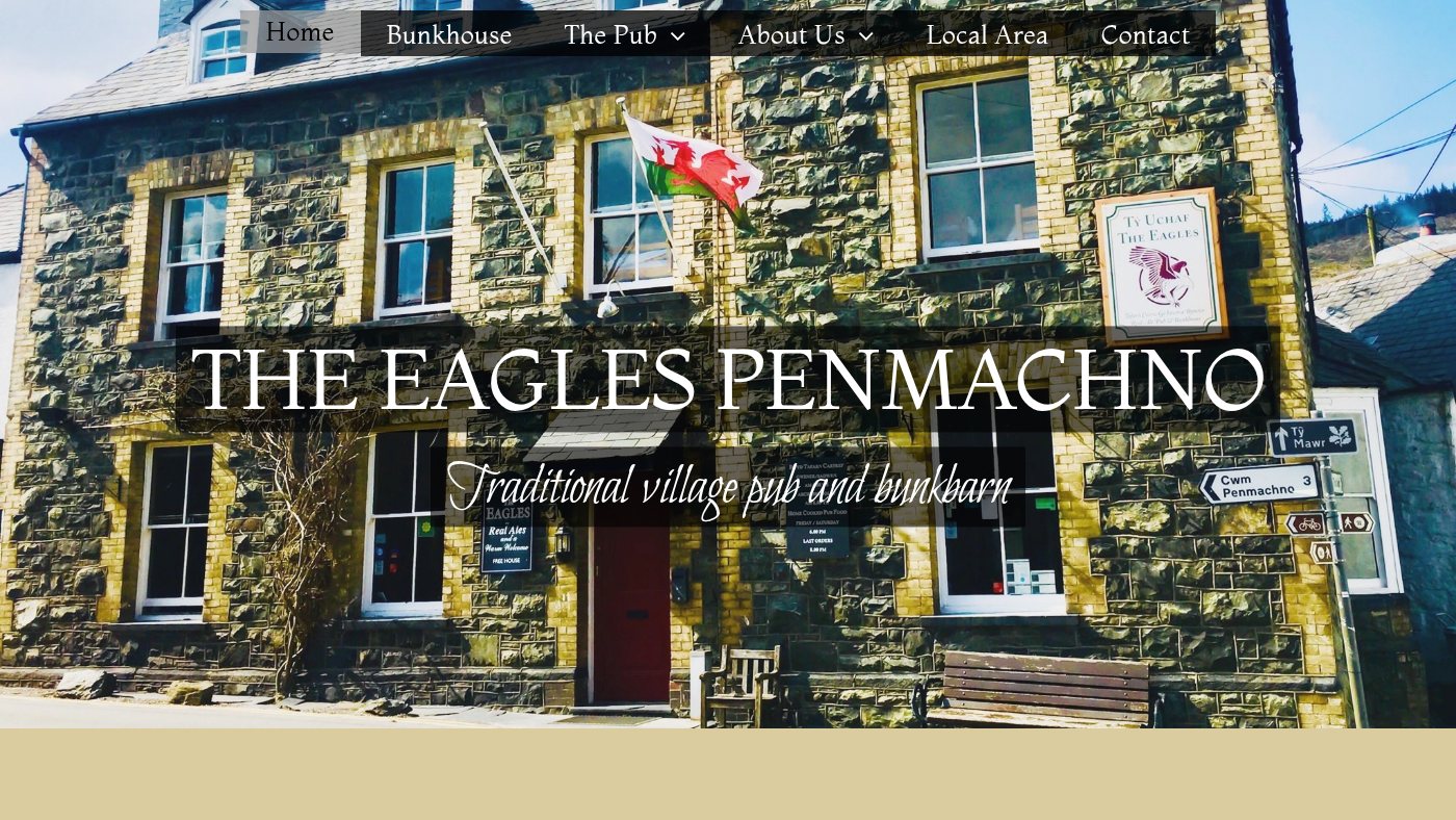 The home page of eaglespenmachno.co.uk