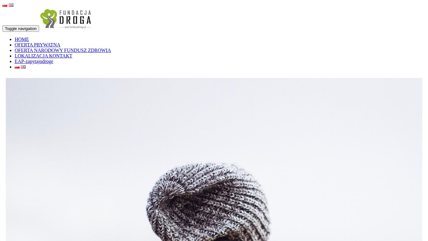 The home page of fundacjadroga.pl