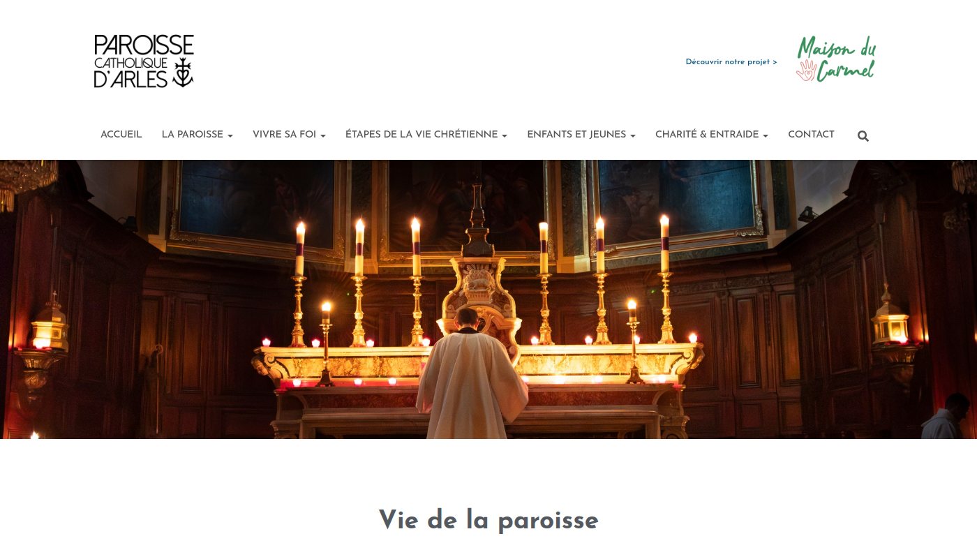 The home page of paroisse-catholique-arles.fr
