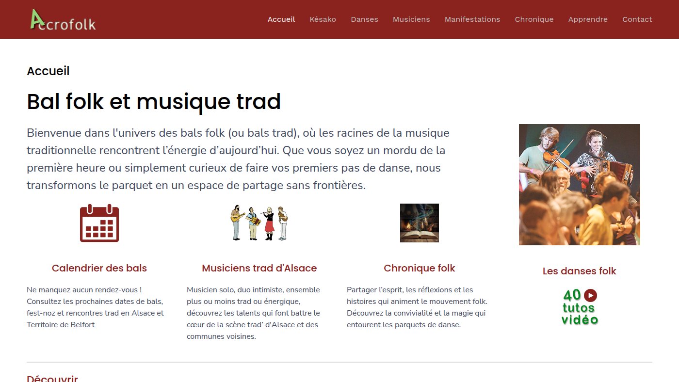 The home page of accrofolk.net