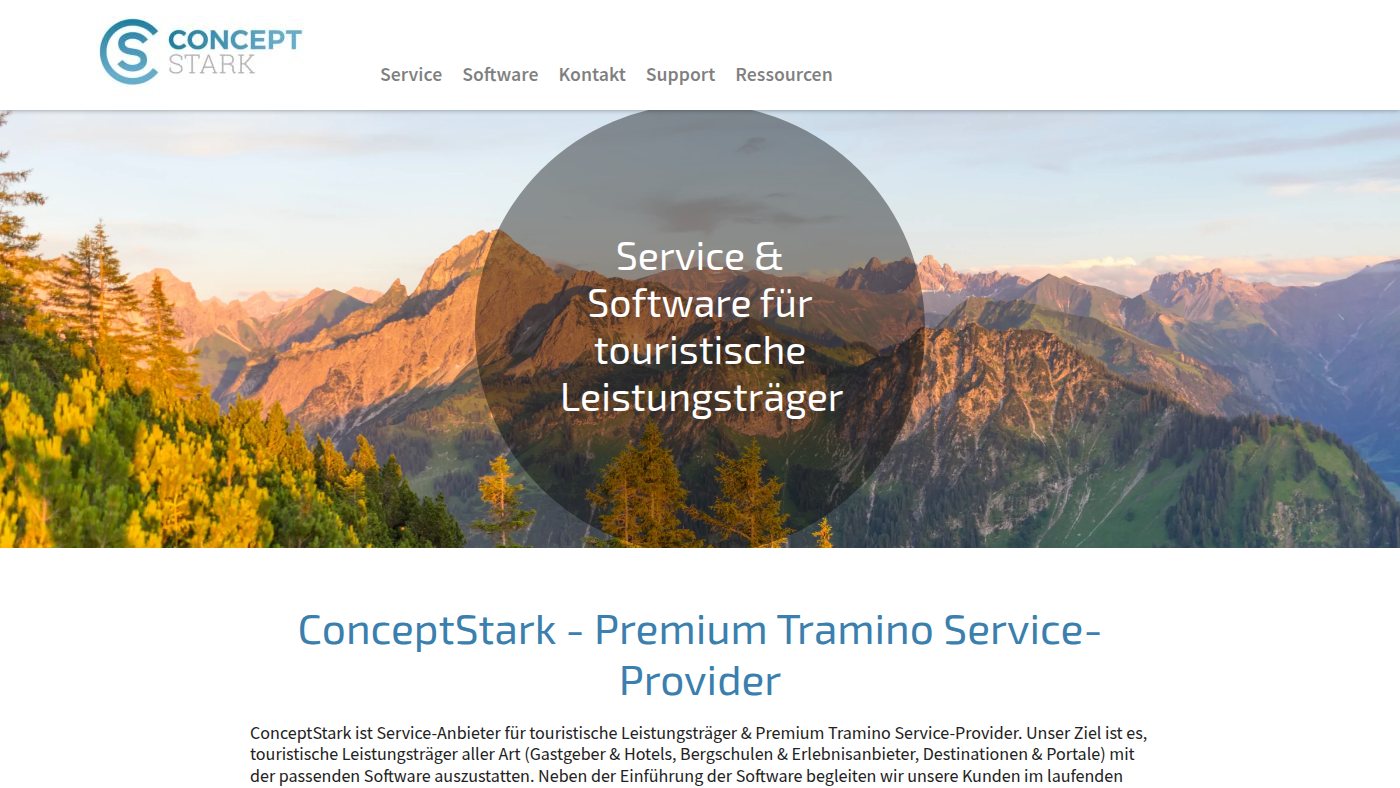 The home page of conceptstark.com
