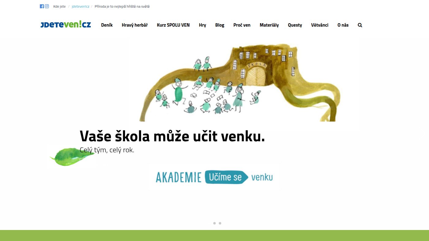 The home page of jdeteven.cz