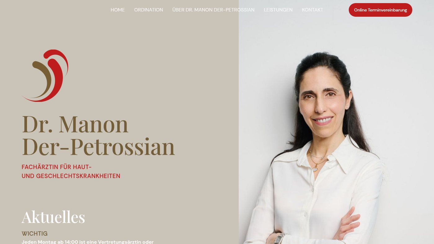 The home page of hautarzt-in-wien.at