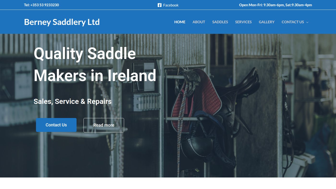 The home page of berneysaddlery.com