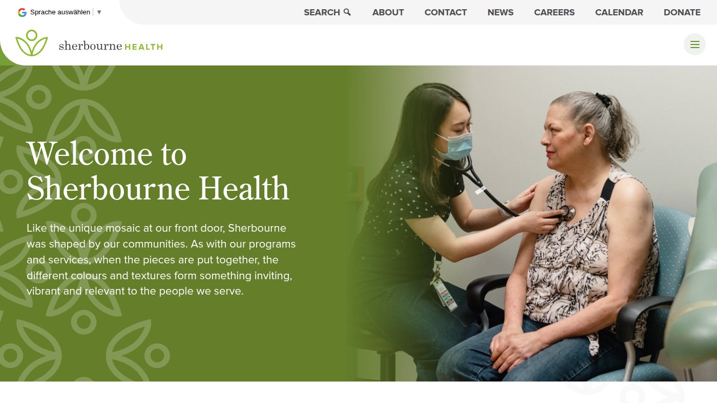 The home page of sherbourne.on.ca