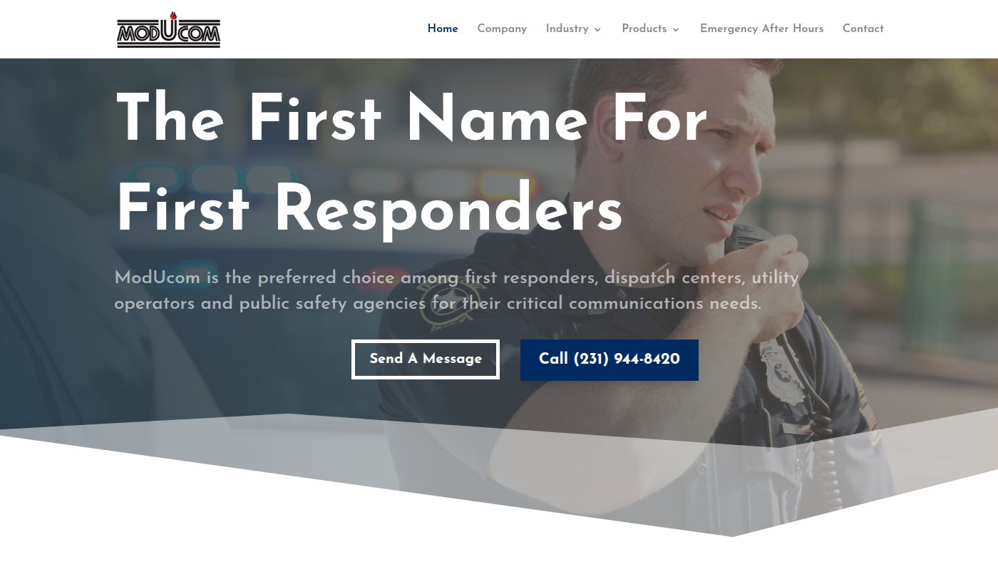 The home page of moducom.com