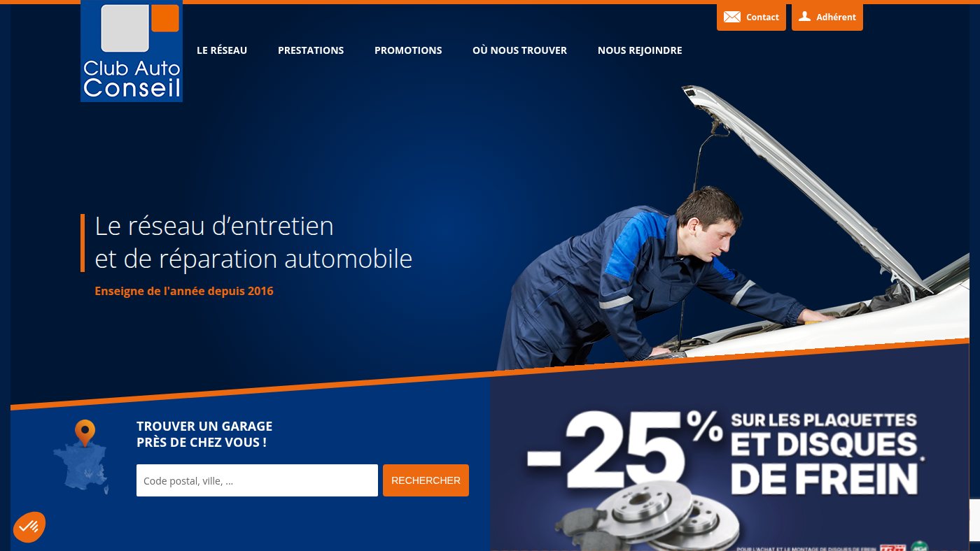 The home page of clubautoconseil.com
