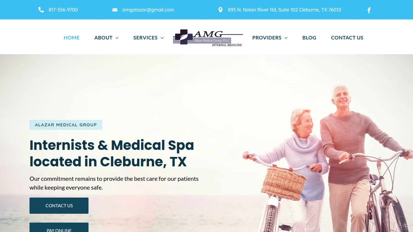 The home page of amginternalmed.com