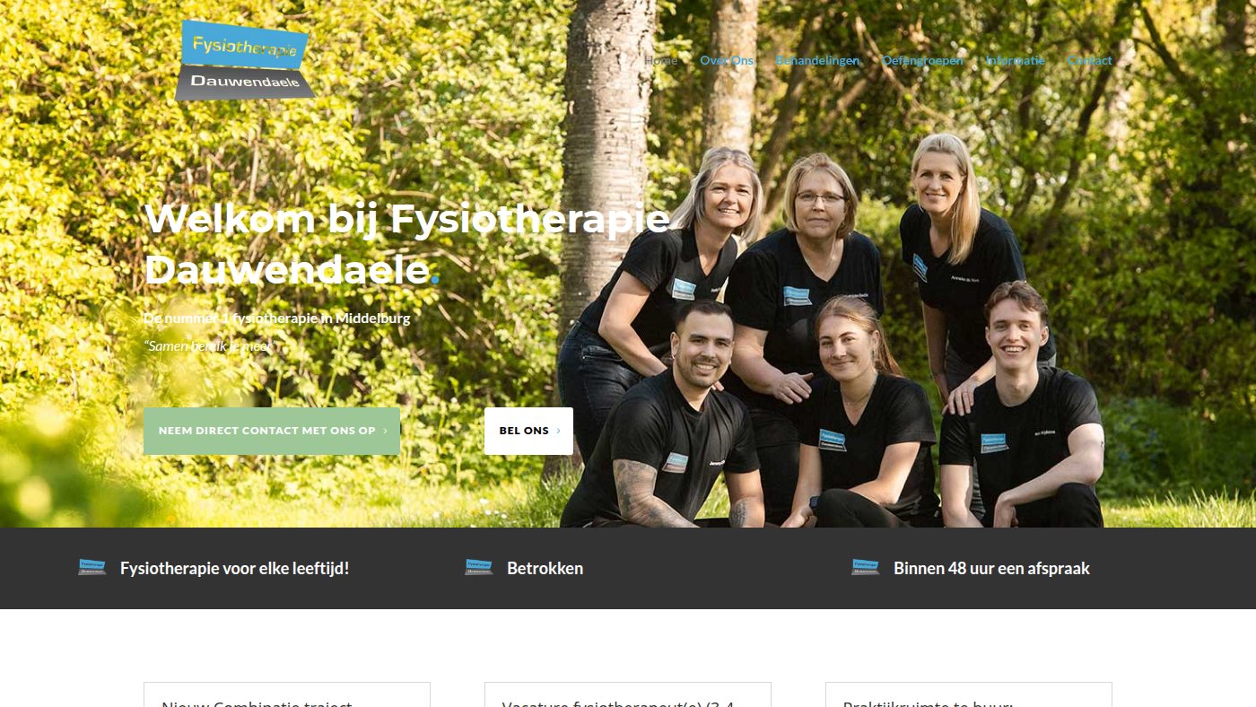 The home page of fysiodauwendaele.nl