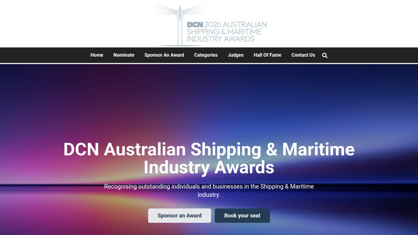 The home page of dcnawards.com.au