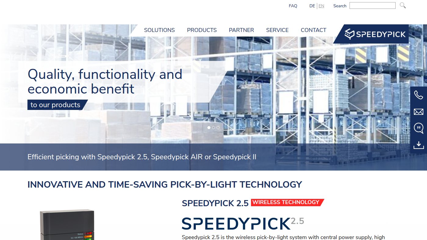 The home page of speedypick.de