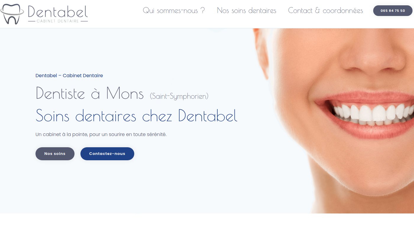 The home page of dentabel.be