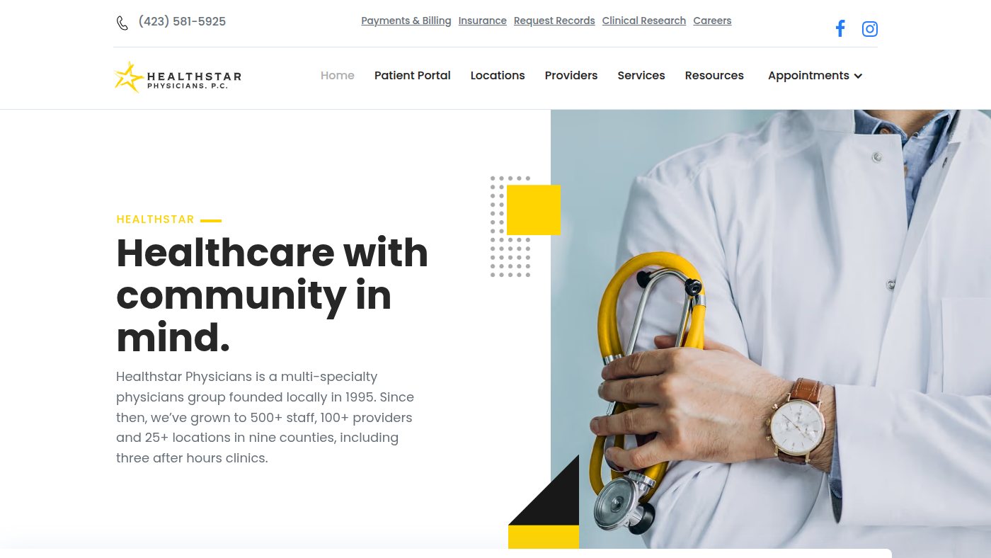 The home page of healthstartn.org