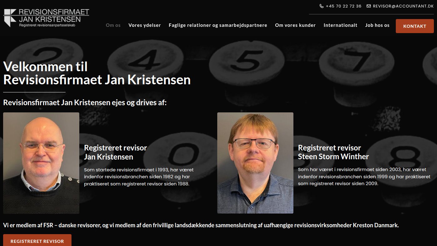 The home page of accountant.dk