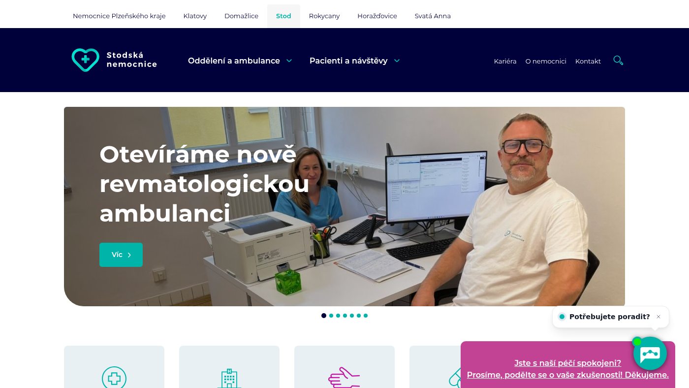 The home page of stod.nemocnicepk.cz