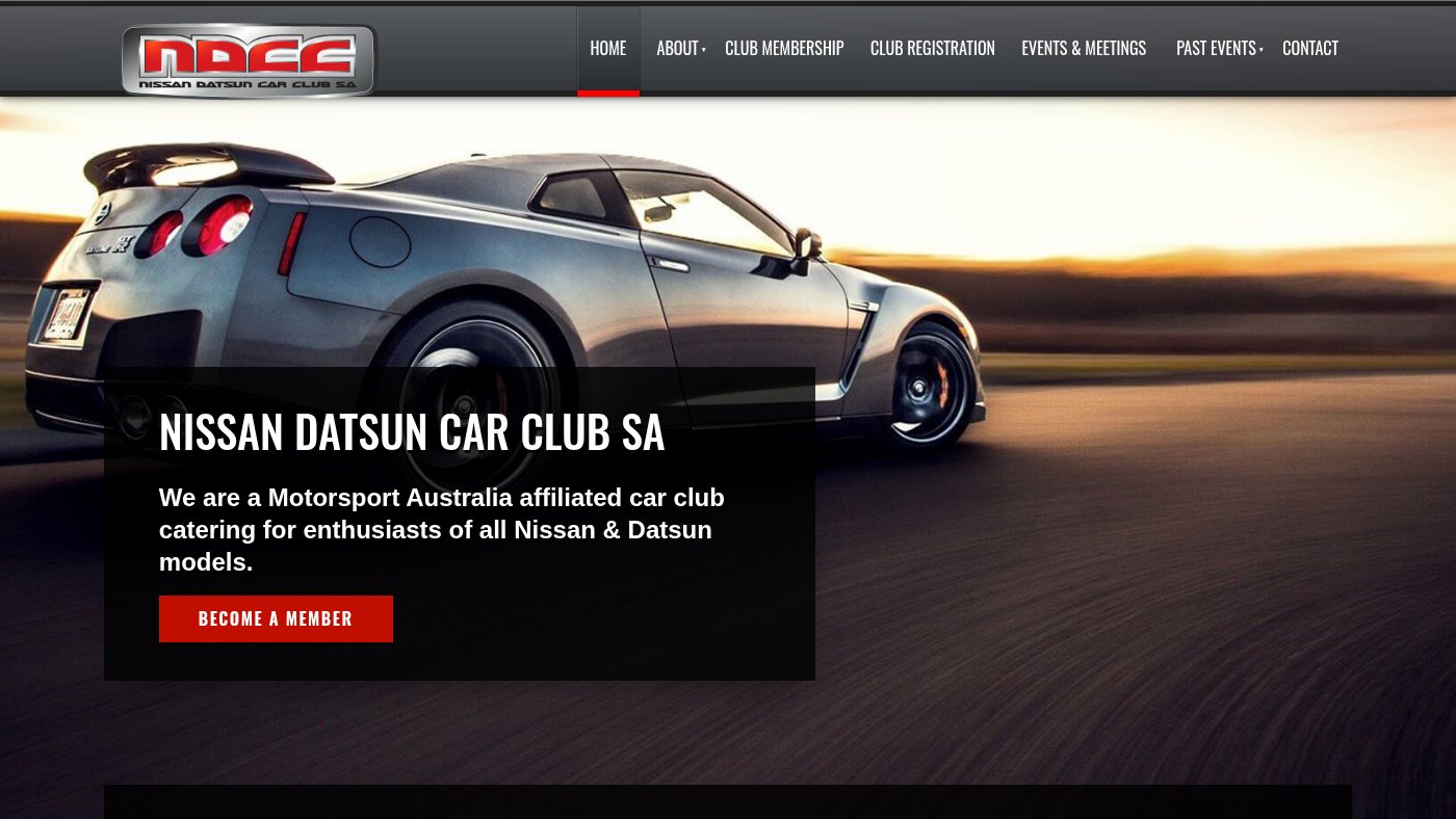 The home page of nissandatsuncarclubsa.com