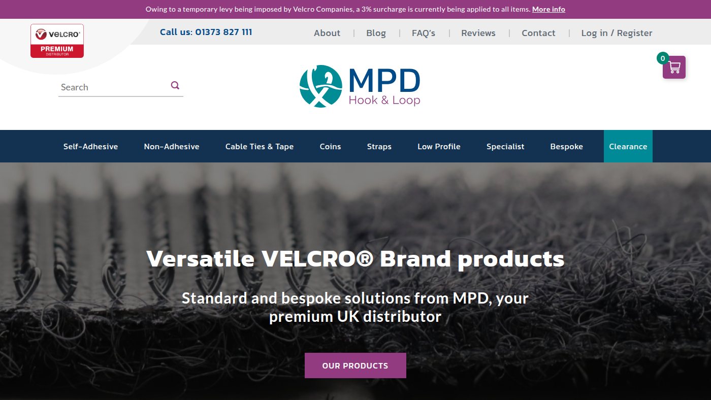The home page of mpdhookandloop.com