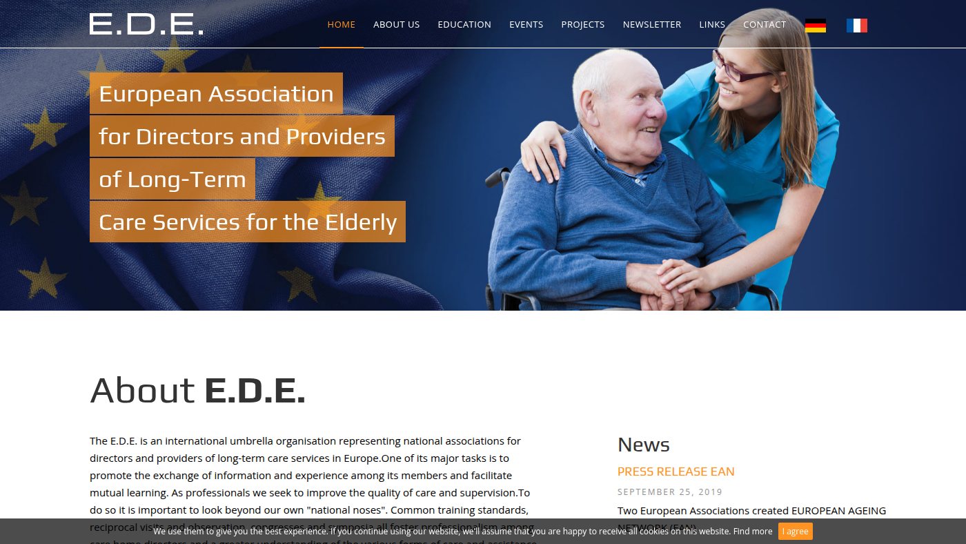 The home page of ede-archive.ean.care