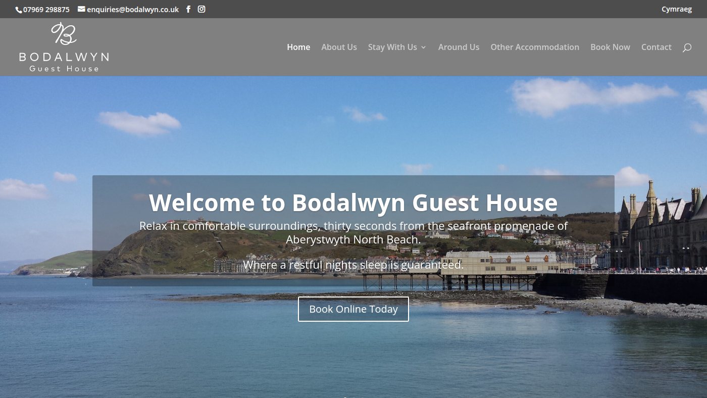 The home page of bodalwyn.co.uk