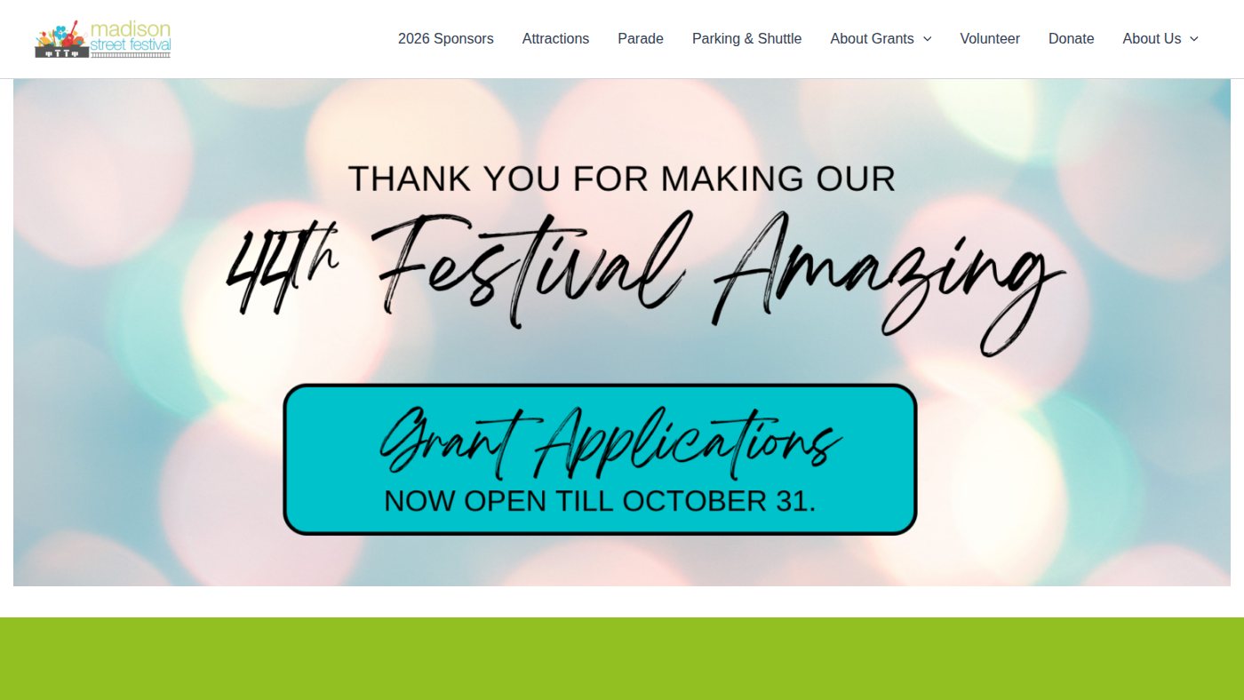 The home page of madisonstreetfestival.org