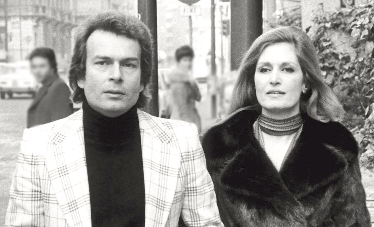 Dalida and Richard Chanfray in Milan in 1975