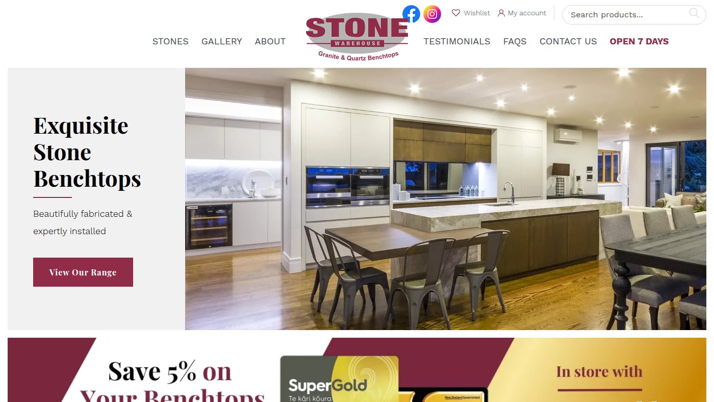 The home page of stone.co.nz