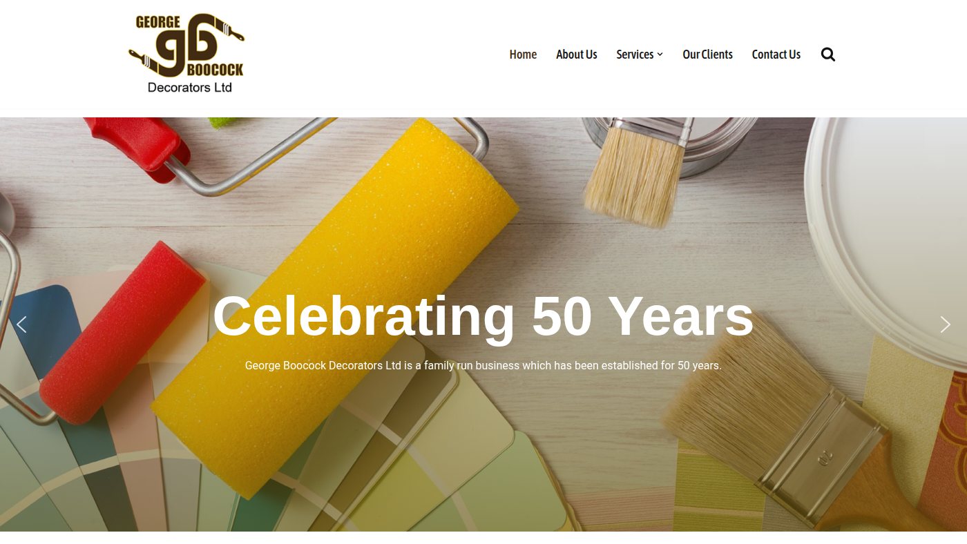 The home page of georgeboocock.co.uk