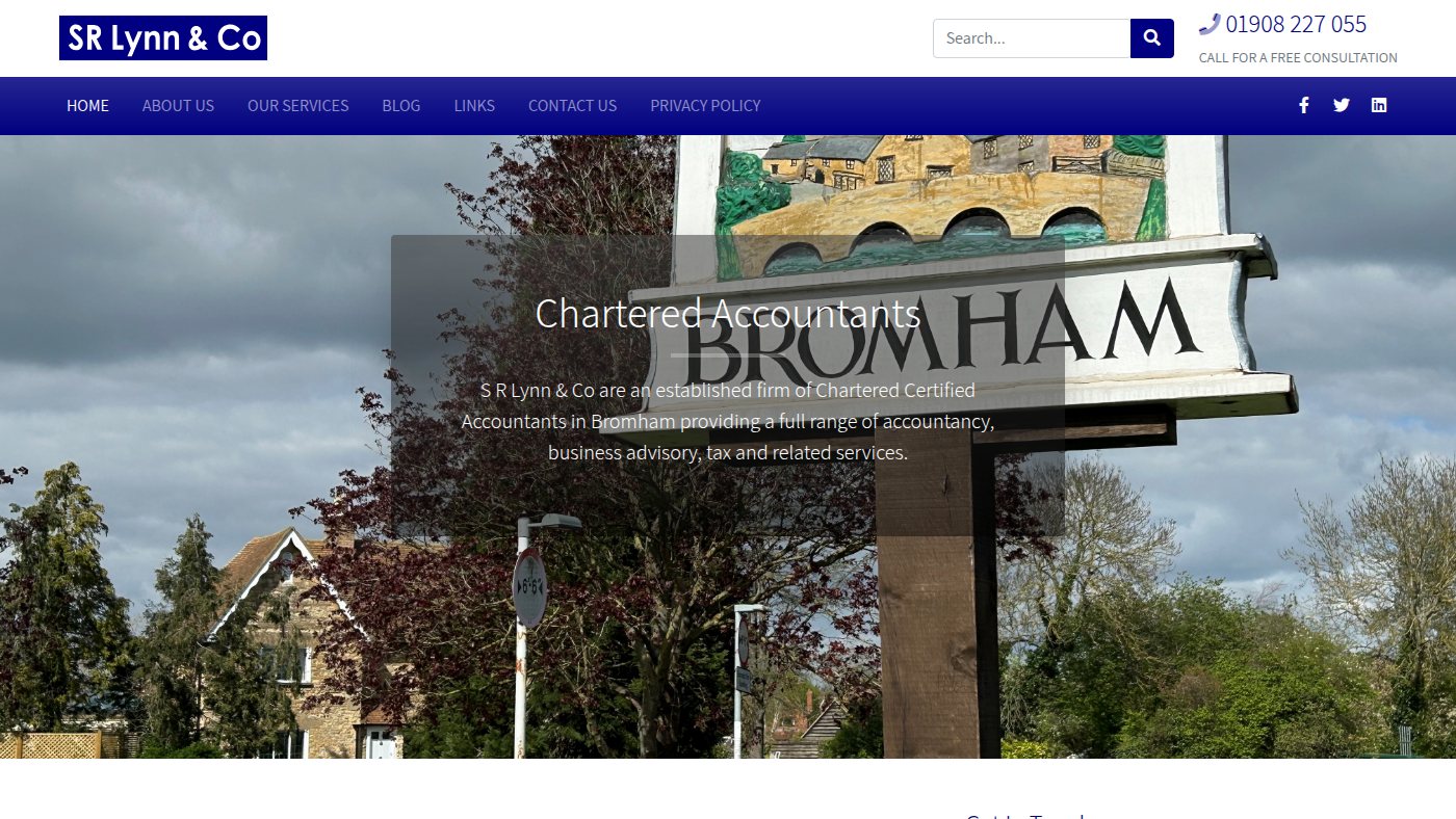 The home page of srlynn.co.uk