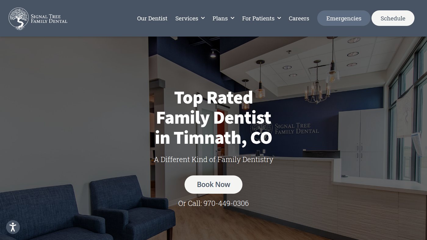 The home page of signaltreefamilydental.com