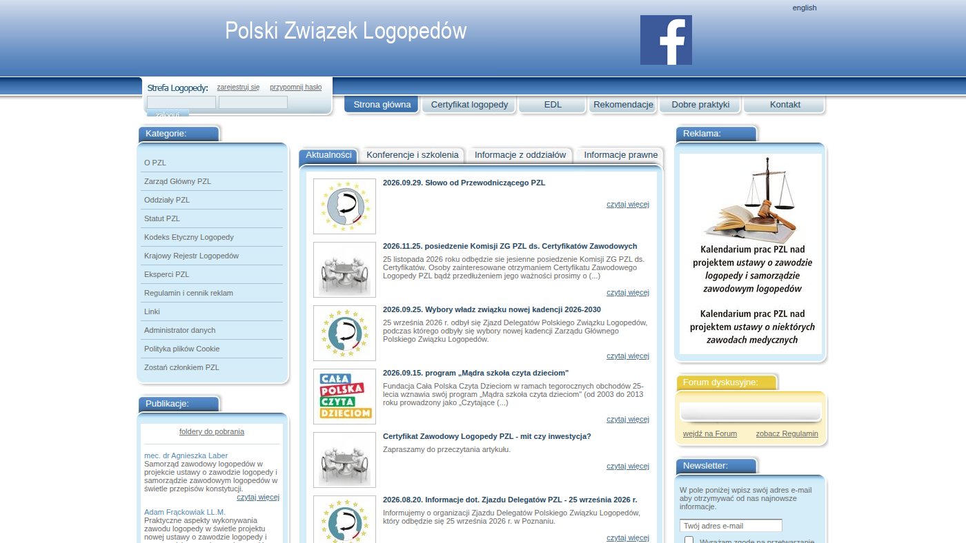 The home page of logopeda.org.pl