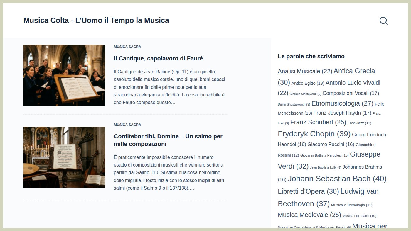 The home page of musicacolta.eu