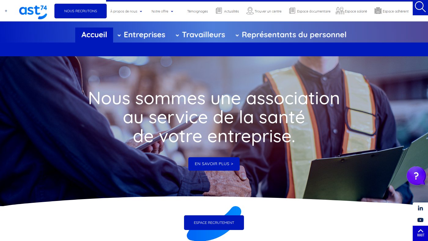 The home page of ast74.fr