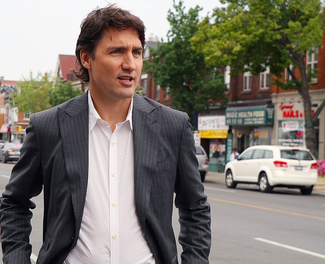 Trudeau in campagna elettorale nel collegio di Trinity—Spadina a Toronto a sostegno del candidato liberale Adam Vaughan, giugno 2014
