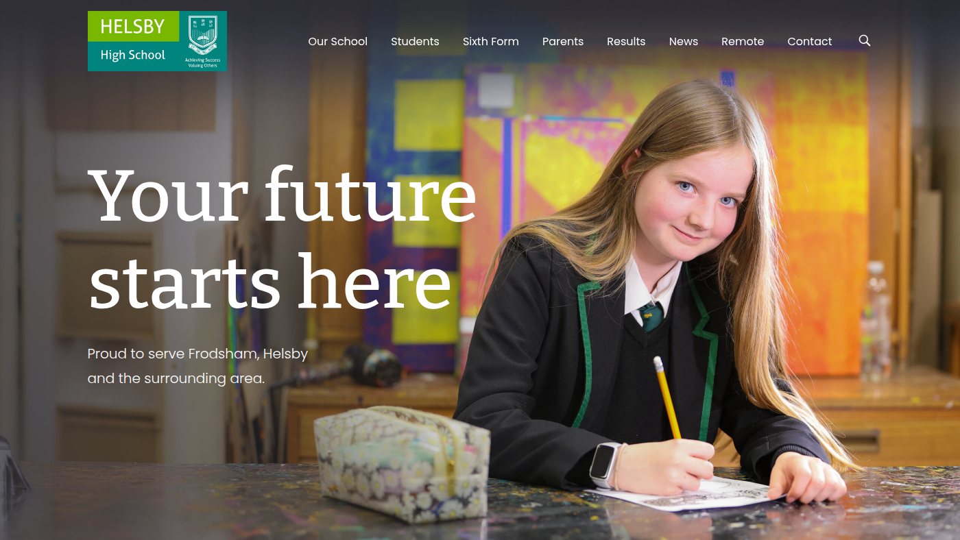The home page of helsbyhigh.org.uk