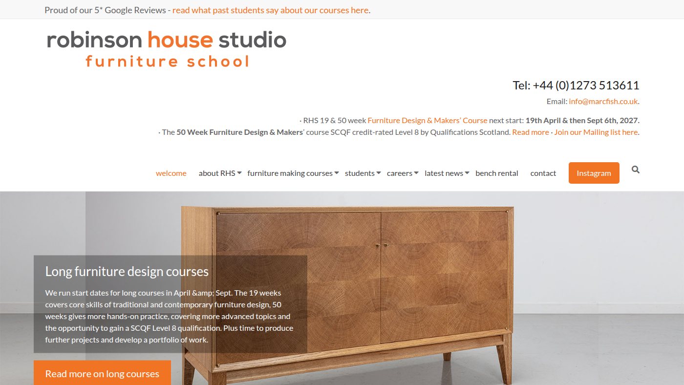 The home page of marcfish.co.uk