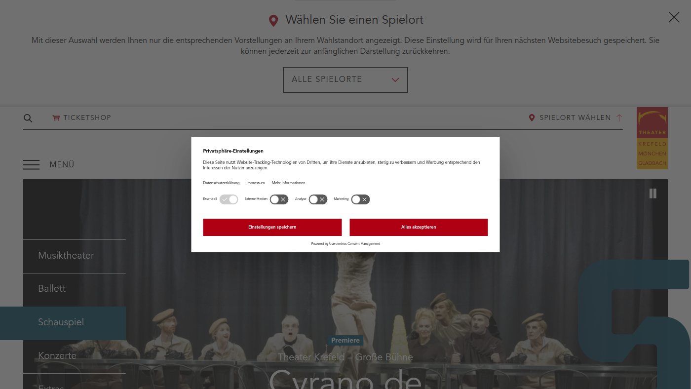 The home page of theater-kr-mg.de