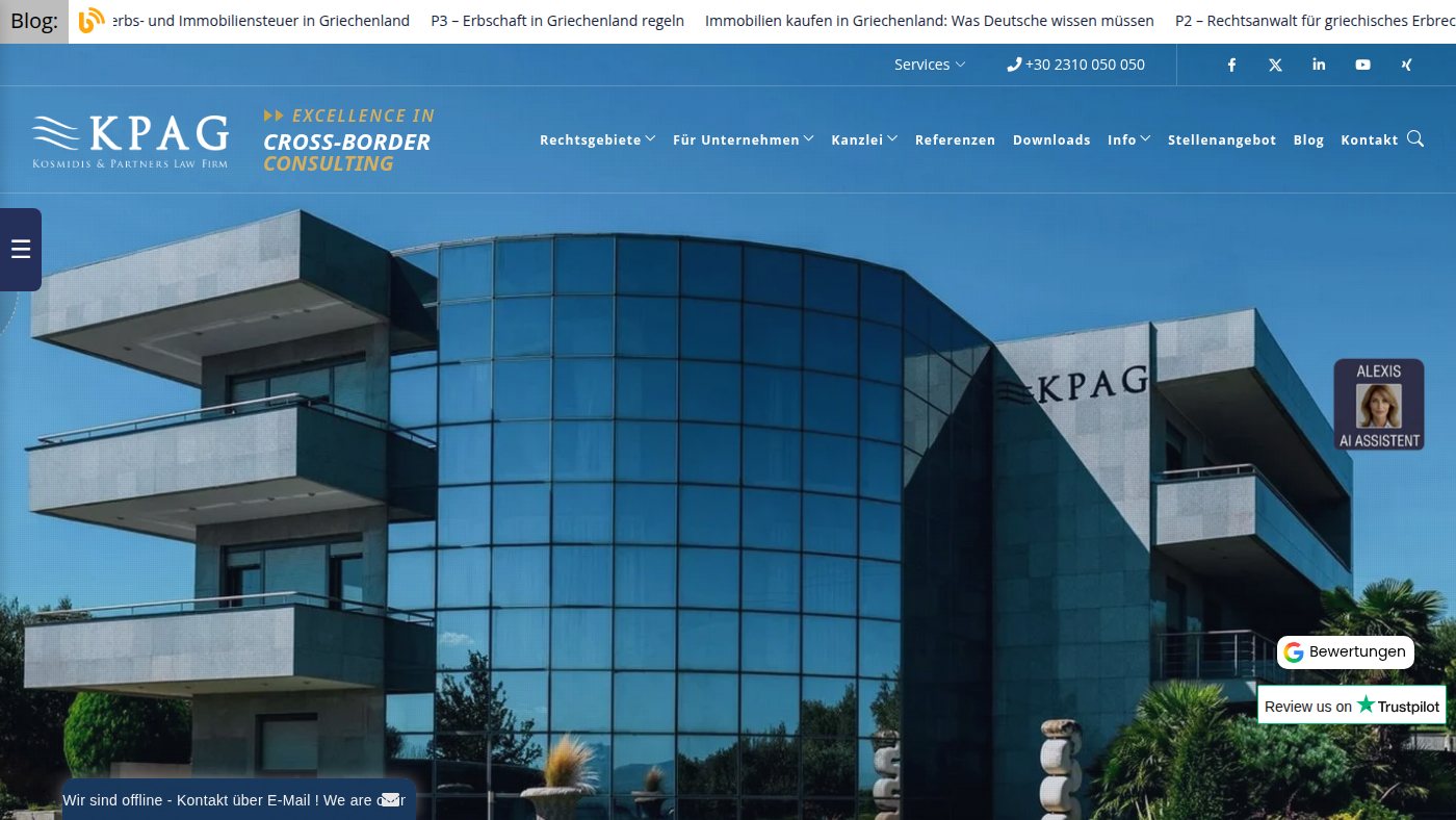 The home page of rechtsanwalt-griechenland.de